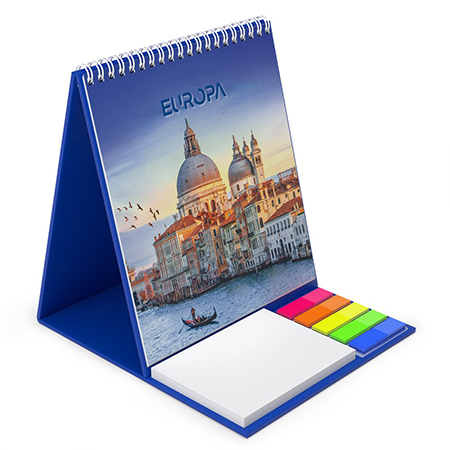 Calendar de birou vertical cu notite repozitionabile Europa