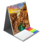 Calendar de birou vertical cu notite repozitionabile Peisaje